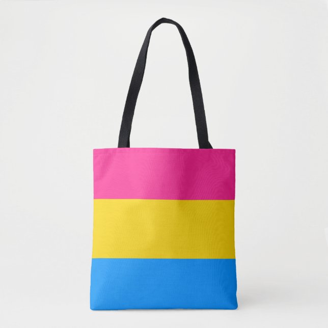 Bolsa Tote Cores do Orgulho Pansexual (Frente)