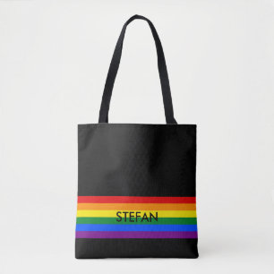 Bolsa Tote CORES DO RAINBOW FLAG + suas ideias