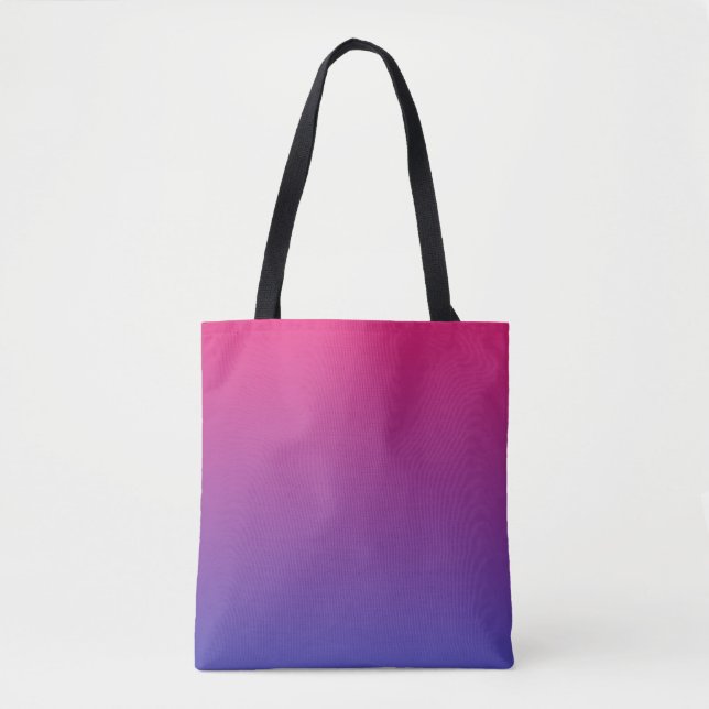 Bolsa Tote Cores gradientes rosa e roxo (Frente)