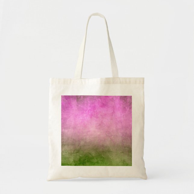 Bolsa Tote Cores Grunares - Rosa e Verde (Frente)