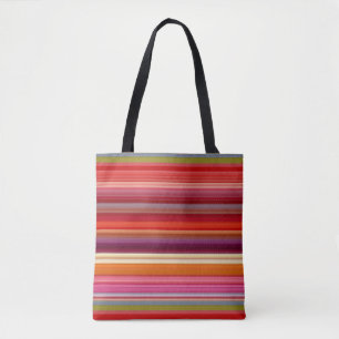 Bolsa Tote Cores listradas vintage fofas