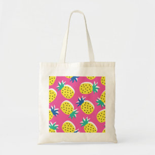 Bolsa Tote Cores Loucas De Abacaxi: Pop-Arte Infantil.