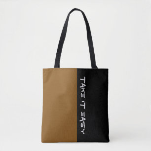 Bolsa Tote Cores simples e texto
