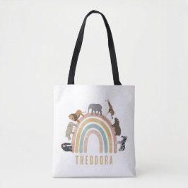 Bolsa Tote Cores Terrestres Cores Aquarelas Arco-Íris