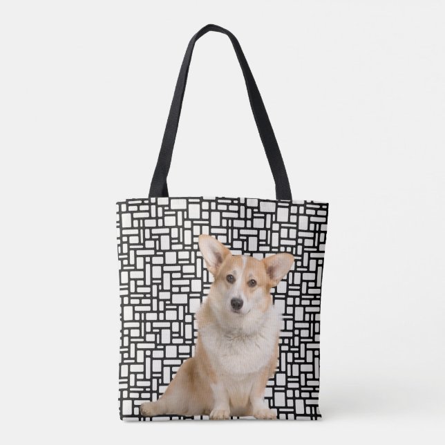 Bolsa Tote Corgi Abstrato (Verso)