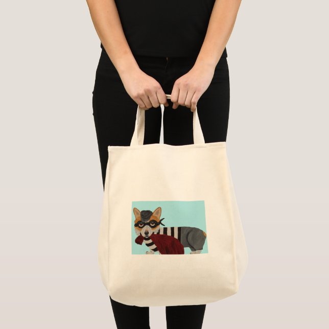 Bolsa Tote Corgi Burglar (Frente (produto))
