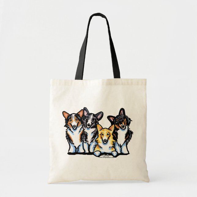 Bolsa Tote Corgi Clan (Frente)