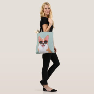 Bolsa Tote Corgi de sorriso bonito de Galês do Pembroke para