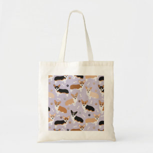 Bolsa Tote Corgi Dog Paws and Bones Tote Bag