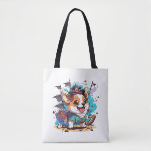 Bolsa Tote Corgi Dog Pirate