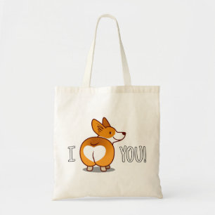 Bolsa Tote Corgi - Eu te amo