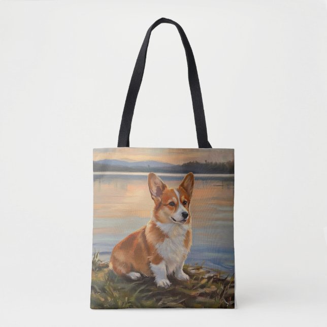 Bolsa Tote Corgi Galês de Pembroke (Frente)