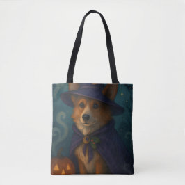 Bolsa Tote Corgi Místico Caprichoso Floresta Enluarada Encant