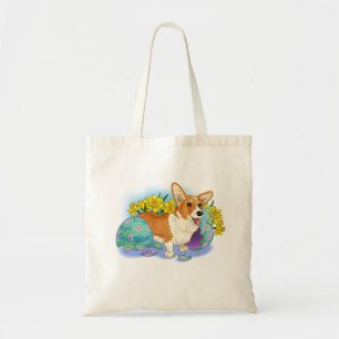 Bolsa Tote Corgi Páscoa