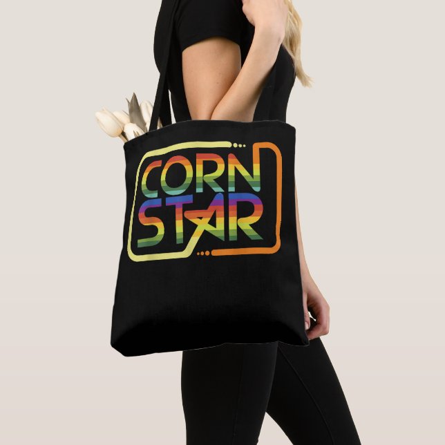 Bolsa Tote Cornhole Corn Star Tee Cornhole Tee (Close Up)