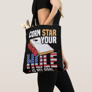 Bolsa Tote Cornhole Tournament Corn Star Seu Buraco É Meu Obj