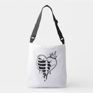 Bolsa Tote Coroa da Caixa Torácica do Coração Queb