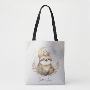 Bolsa Tote Coroa de Lua de Aquarela