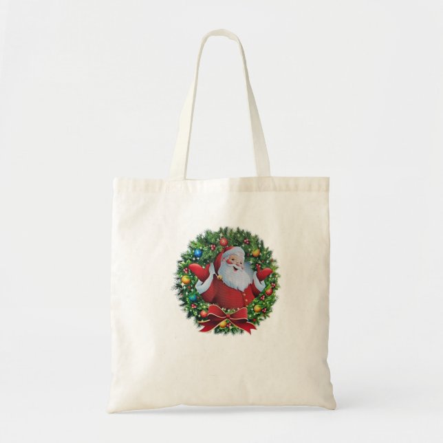 Bolsa Tote Coroa de Natal (Frente)