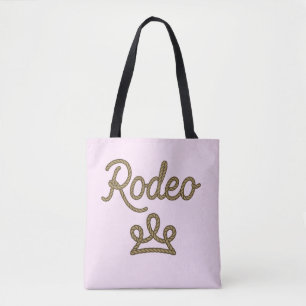 Bolsa Tote Coroa de Tiara Country Western Princesa de Rodeio