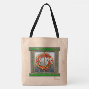 Bolsa Tote Coroa do Sudoeste do Chile em Janela de Madeira Ve