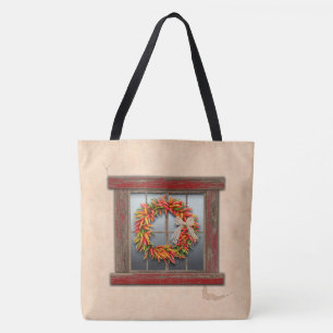 Bolsa Tote Coroa do Sudoeste do Chile em Janela de Madeira Ve