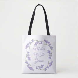 Bolsa Tote Coroa Floral Lavanda Mãe do Noivo 