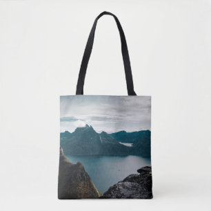 BOLSA TOTE CORPO CALMO DE ÁGUA PERTO DA MONTANHA