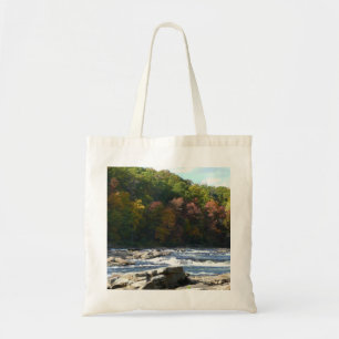 Bolsa Tote Corredeiras do rio Ohiopyle no outono da Pensilvân