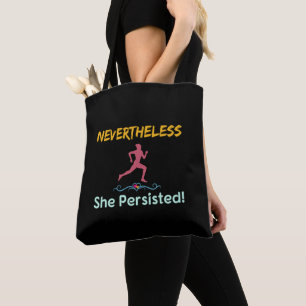 Bolsa Tote Corredora Feminista, No Entanto, Ela Persiste
