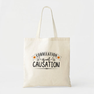 Bolsa Tote correlação não causa caneca de café