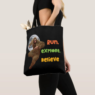 Bolsa Tote Correndo Aventura Sasquatch Acredite Design