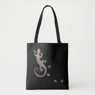 Bolsa Tote Correr com a Gecko prata e o seu traseiro. & ideia