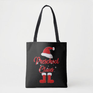 Bolsa Tote correspondência da família preschool claus christm