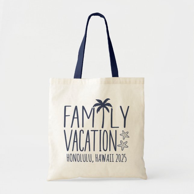 Bolsa Tote Correspondência de Grupo de Férias de Praia da Fam (Frente)
