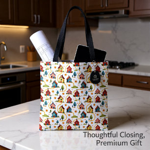 Bolsa Tote Corretor de Imóveis Casas Coloridas do Bairro