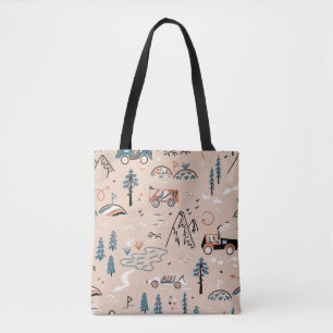 Bolsa Tote Corrida ao largo. Corrente da Floresta Montanha. T