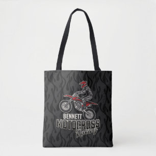 Bolsa Tote Corrida de Motocross de bicicleta Dirt NAME Person