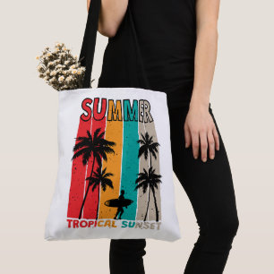 Bolsa Tote Corrida tropical: Sunset & Surf
