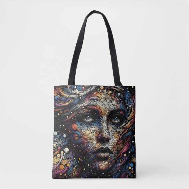 Bolsa Tote "Corrimãos cósmicos da alma" (Frente)