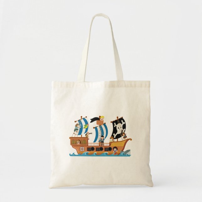 Bolsa Tote Corsário do navio de pirata (Frente)