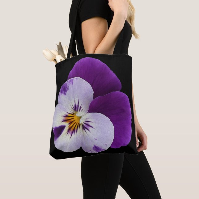 Bolsa Tote Corte branco púrpura (Close Up)