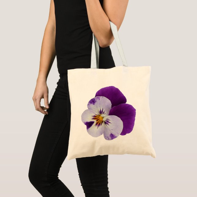 Bolsa Tote Corte branco púrpura (Frente (produto))