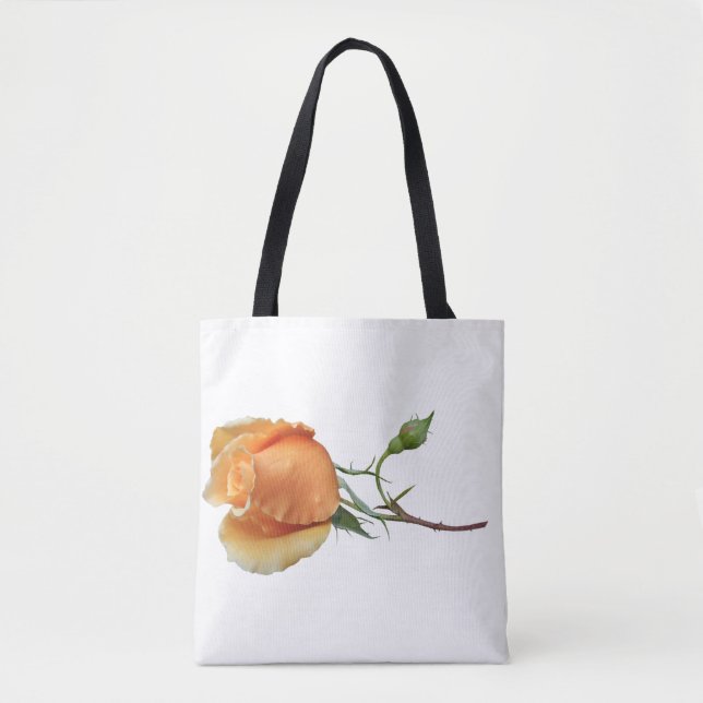 Bolsa Tote Corte de rosa solteiro (Frente)