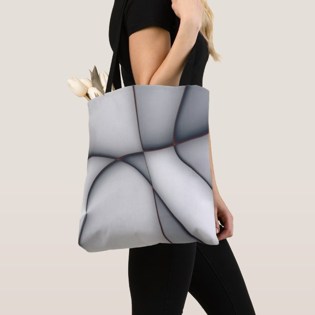 Bolsa Tote Corte deliciosamente convexo de cinzas (Close Up)