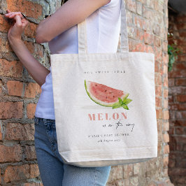 Bolsa Tote Corte Nossa Pequena Aquarela De Melão Qualquer Ida