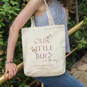 Bolsa Tote Corte nosso pequeno Chá de fraldas de Dragonfly ro