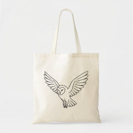 Bolsa Tote Coruja-barnarda em Arte de Linha de Voo
