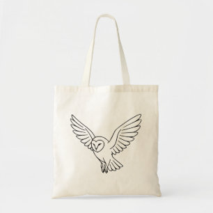 Bolsa Tote Coruja-barnarda em Arte de Linha de Voo