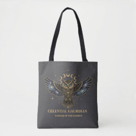 Bolsa Tote Coruja Celestial Guardiã Cósmica